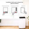 Bosch Cool 4000 Portable AC - 3 en 1 Climatiseur, Déshumidificateur, Ventilateur - 2,6 kW pour les pièces jusqu'à 35m² - Avec Mo