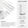 Bosch Cool 2000 Portable AC - 3 en 1 Climatiseur, Déshumidificateur, Ventilateur - 2,6 kW pour les pièces jusqu'à 35m² - Avec Mo