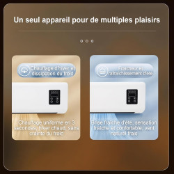 perfk Climatiseur Split Portable avec Minuterie Intelligente de 8H, Système de Climatisation, Climatiseur Mural, Prise UE 220 V,