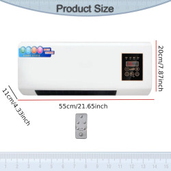 perfk Mini Climatiseur Mural avec Télécommande, Climatiseur Portable, Climatisation Split, Prise UE 220 V, 1200W, pour Bureau, C