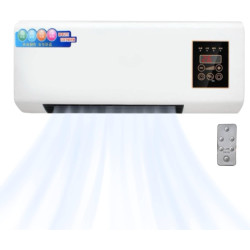 perfk Mini Climatiseur Mural avec Télécommande, Climatiseur Portable, Climatisation Split, Prise UE 220 V, 1200W, pour Bureau, C
