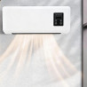perfk Climatiseur Mural, Ventilateur Mural avec Télécommande, Climatiseur Split Chauffant, Minuterie 8 Heures, Air Mobile Mural,
