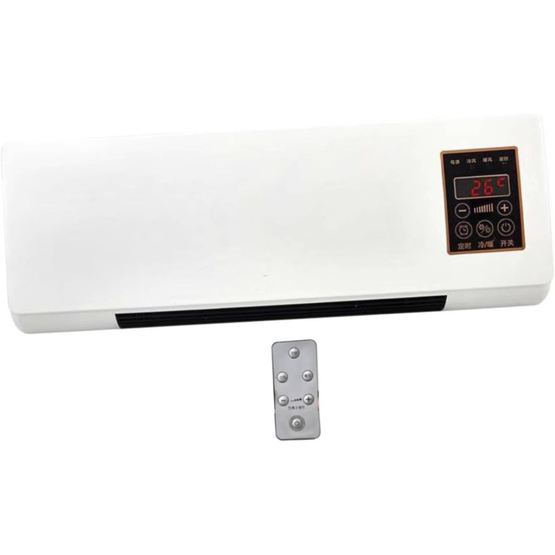 perfk Mini Climatiseur Mural avec Télécommande, Climatiseur Portable, Climatisation Split, Prise UE 220 V, pour Bureau, Chambre 