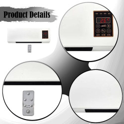 perfk Mini Climatiseur Mural avec Télécommande, Climatiseur Portable, Climatisation Split, Prise UE 220 V, pour Bureau, Chambre 
