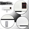 perfk Mini Climatiseur Mural avec Télécommande, Climatiseur Portable, Climatisation Split, Prise UE 220 V, pour Bureau, Chambre 