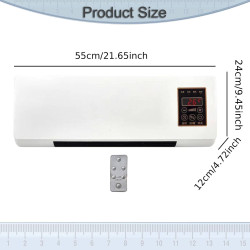 perfk Mini Climatiseur Mural avec Télécommande, Climatiseur Portable, Climatisation Split, Prise UE 220 V, pour Bureau, Chambre 