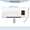 perfk Mini Climatiseur Mural avec Télécommande, Climatiseur Portable, Climatisation Split, Prise UE 220 V, pour Bureau, Chambre 