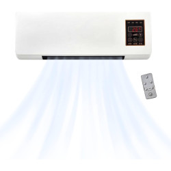 perfk Mini Climatiseur Mural avec Télécommande, Climatiseur Portable, Climatisation Split, Prise UE 220 V, pour Bureau, Chambre 