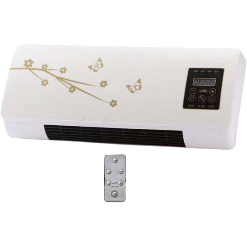 perfk Mini Climatiseur Mural avec Télécommande, Climatiseur Portable, Climatisation Split, Prise UE 220 V, 1200W, pour Bureau, C