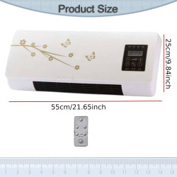 perfk Mini Climatiseur Mural avec Télécommande, Climatiseur Portable, Climatisation Split, Prise UE 220 V, 1200W, pour Bureau, C