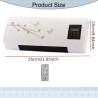 perfk Mini Climatiseur Mural avec Télécommande, Climatiseur Portable, Climatisation Split, Prise UE 220 V, 1200W, pour Bureau, C