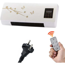 perfk Mini Climatiseur Mural avec Télécommande, Climatiseur Portable, Climatisation Split, Prise UE 220 V, 1200W, pour Bureau, C