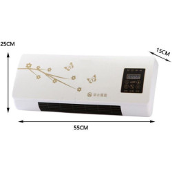 perfk Mini Climatiseur Mural avec Télécommande, Climatiseur Portable, Climatisation Split, Prise UE 220 V, 1200W, pour Bureau, C