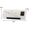 perfk Mini Climatiseur Mural avec Télécommande, Climatiseur Portable, Climatisation Split, Prise UE 220 V, 1200W, pour Bureau, C