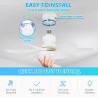 VHV Ventilateur de Plafond avec Lumière et Telecommande, LED Ventilateur Dimmable Plafonnier avec 40W E27 Lampe Intégrée, 6 Pale