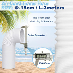 Tuyau Climatiseur Mobile, Tuyau D'évacuation D'air En Pvc Flexible Tube De Ventilation Universel Tuyau Kit Pour Climatiseur Mobi