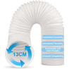 Tuyau Climatiseur Mobile, Tuyau D'évacuation D'air En Pvc Flexible Tube De Ventilation Universel Tuyau Kit Pour Climatiseur Mobi