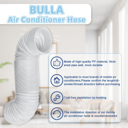 Tuyau Climatiseur Mobile, Tuyau D'évacuation D'air En Pvc Flexible Tube De Ventilation Universel Tuyau Kit Pour Climatiseur Mobi
