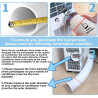 Tuyau Climatiseur Mobile, Tuyau D'évacuation D'air En Pvc Flexible Tube De Ventilation Universel Tuyau Kit Pour Climatiseur Mobi
