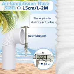 Tuyau Climatiseur Mobile, Tuyau D'évacuation D'air En Pvc Flexible Tube De Ventilation Universel Tuyau Kit Pour Climatiseur Mobi