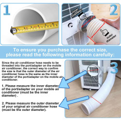 Tuyau Climatiseur Mobile, Tuyau D'évacuation D'air En Pvc Flexible Tube De Ventilation Universel Tuyau Kit Pour Climatiseur Mobi