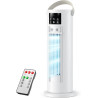 Climatiseur Mobile 4 en 1 Silencieux 28dB, Rafraîchisseur d’Air Mode Tempête, Oscillation 120°, 4 Vitesses Vent Naturel 3D Somme