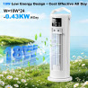 Climatiseur Mobile 4 en 1 Silencieux 28dB, Rafraîchisseur d’Air Mode Tempête, Oscillation 120°, 4 Vitesses Vent Naturel 3D Somme