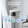 Climatiseur Mobile avec Mode Tempête, Rafraîchisseur d’Air 4 en 1 Silencieux 28dB, Oscillation 120°, 4 Vitesses Vent Naturel 3D 