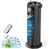 Climatiseur Mobile 4 en 1 Silencieux 28dB, Rafraîchisseur d’Air Mode Tempête, Oscillation 120°, 4 Vitesses Vent Naturel 3D Somme