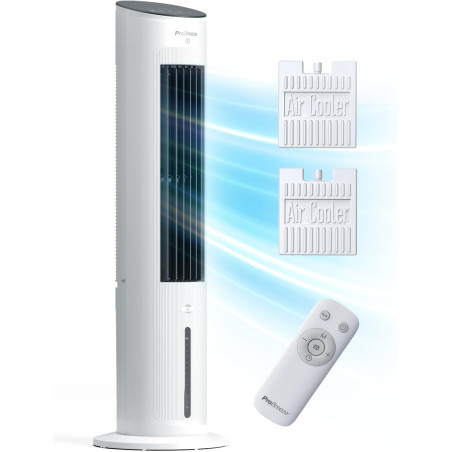 Pro Breeze OmniAir Rafraichisseur d’Air 5L 3en1, 3 Vitesses, 4 Modes, Oscillant, Minuterie 7h, Climatiseur Mobile Sans Évacuatio