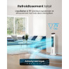 Pro Breeze OmniAir Rafraichisseur d’Air 5L 3en1, 3 Vitesses, 4 Modes, Oscillant, Minuterie 7h, Climatiseur Mobile Sans Évacuatio