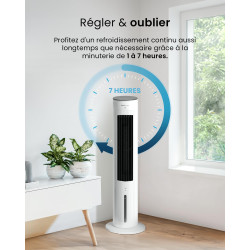 Pro Breeze OmniAir Rafraichisseur d’Air 5L 3en1, 3 Vitesses, 4 Modes, Oscillant, Minuterie 7h, Climatiseur Mobile Sans Évacuatio