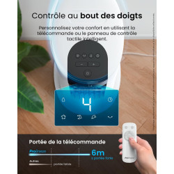 Pro Breeze OmniAir Rafraichisseur d’Air 7L 3en1, 7 Vitesses, 3 Modes, Oscillant, Minuterie 10h, Climatiseur Mobile Sans Évacuati