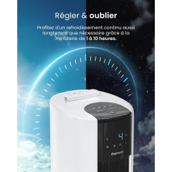 Pro Breeze OmniAir Rafraichisseur d’Air 7L 3en1, 7 Vitesses, 3 Modes, Oscillant, Minuterie 10h, Climatiseur Mobile Sans Évacuati