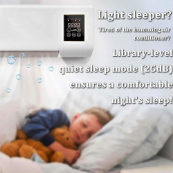 Portable Climatiseur Ventilateur, Climatiseur Mural Sans Évacuation, Sans Perçage, Gain De Place, Pour Rafraîchir Et Chauffer (S