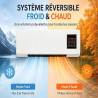 Portable Climatiseur Ventilateur, Climatiseur Mural Sans Évacuation, Sans Perçage, Gain De Place, Pour Rafraîchir Et Chauffer (S
