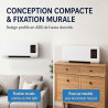 Portable Climatiseur Ventilateur, Climatiseur Mural Sans Évacuation, Sans Perçage, Gain De Place, Pour Rafraîchir Et Chauffer (S