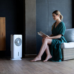 Cecotec - Rafraîchisseur d’Air EnergySilence 3500 Cool Compact Smart - 60 W, Diamètre 104 cm, 3 Vitesses, Diffuseur d'Arômes et 
