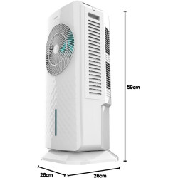 Cecotec - Rafraîchisseur d’Air EnergySilence 3500 Cool Compact Smart - 60 W, Diamètre 104 cm, 3 Vitesses, Diffuseur d'Arômes et 