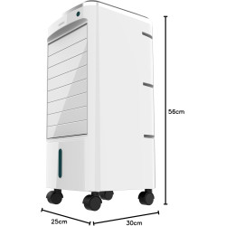 Cecotec Refroidisseur à Évaporation EnergySilence 3500 Cool Compact. 65 W, Réservoir 3,5 L, 3 Vitesses, Oscillation 70º, Roulett