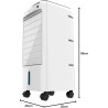 Cecotec Refroidisseur à Évaporation EnergySilence 3500 Cool Compact. 65 W, Réservoir 3,5 L, 3 Vitesses, Oscillation 70º, Roulett
