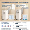 Climatiseur Mobile 9000 BTU - Climatiseur Portable 4 en 1 Silencieux - Télécommande, Minuterie 24h & Mode Sommeil,Clim Mobile po