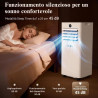 Climatiseur Mobile 9000 BTU - Kit d'Évacuation Fenêtre Inclus，Climatiseur Portable 4 en 1 Silencieux avec Télécommande, Minuteri
