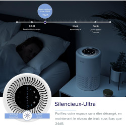 LEVOIT Purificateur d'Air Chambre Silencieux, Élimine 99.97% des Allergènes, Compatible avec APP Alexa, Programmable avec Veille