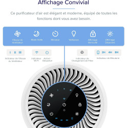 LEVOIT Purificateur d'Air Chambre Silencieux, Élimine 99.97% des Allergènes, Compatible avec APP Alexa, Programmable avec Veille