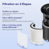 LEVOIT Purificateur d'Air avec Senor, Air Purifier avec HEPA jusqu'à 83m² CADR 400m³/h, Intelligent Compatible avec Alexa, Mode 