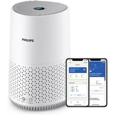 Philips Purificateur d'Air Séries 600, Capteur Intelligent, Pour les personnes souffrant d'allergies, Filtre HEPA éliminant 99,9