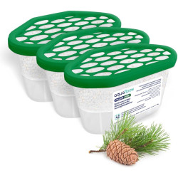 Aquafloow Déshumidificateur 400 ml, Réduit l'humidité de l'air, 3 Pièces PINE | Neutraliseur d'odeurs, Absorbeur d'humidité pour