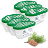 Aquafloow Déshumidificateur 400 ml, Réduit l'humidité de l'air, 6 Pièces PINE | Neutraliseur d'odeurs, Absorbeur d'humidité pour