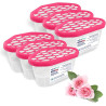 Aquafloow Déshumidificateur 400 ml, Réduit l'humidité de l'air, 6 Pièces ROSE | Neutraliseur d'odeurs, Absorbeur d'humidité pour